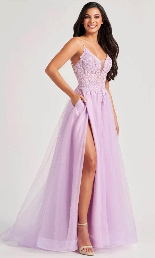 Colette By Daphne CL8100 - Lace Detailed Prom Gown