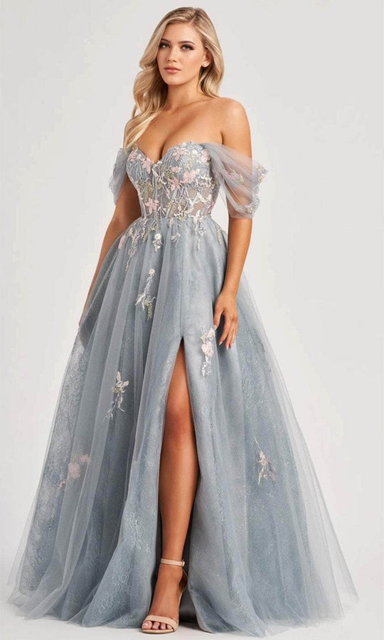 Colette By Daphne CL8150 - Embroidered Tulle Prom Dress