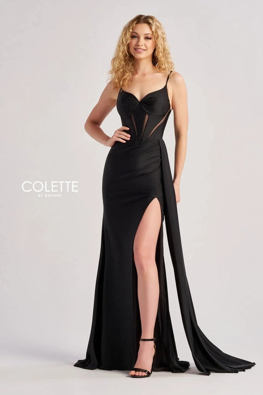 Colette By Daphne CL8480 - Cutout Midriff Prom Gown