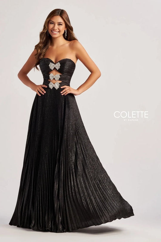 Colette By Daphne CL8520 - Metallic Cutout Prom Gown