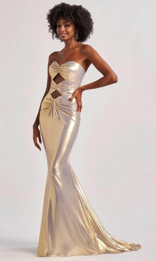 Colette By Daphne CL8545 - Metallic Cutout Long Gown