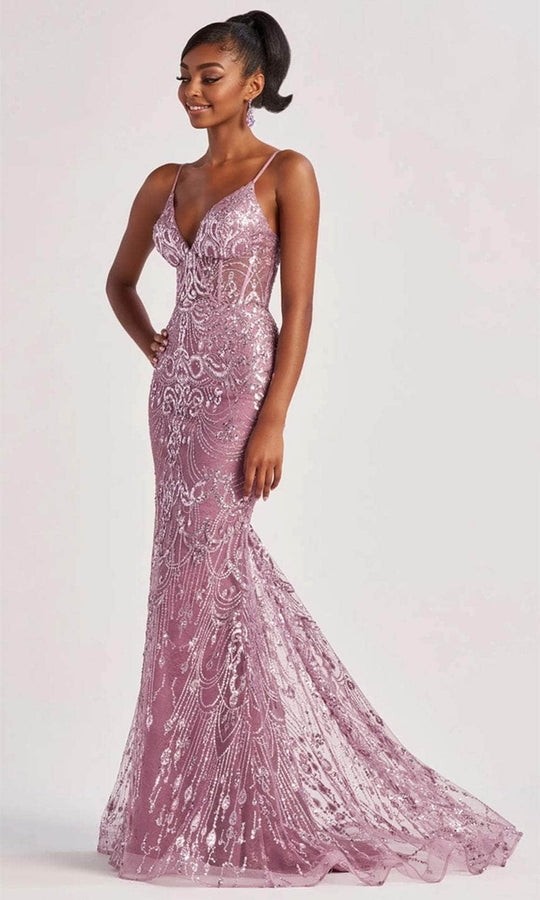 Colette By Daphne CL8630 - Glitter Corset Prom Gown