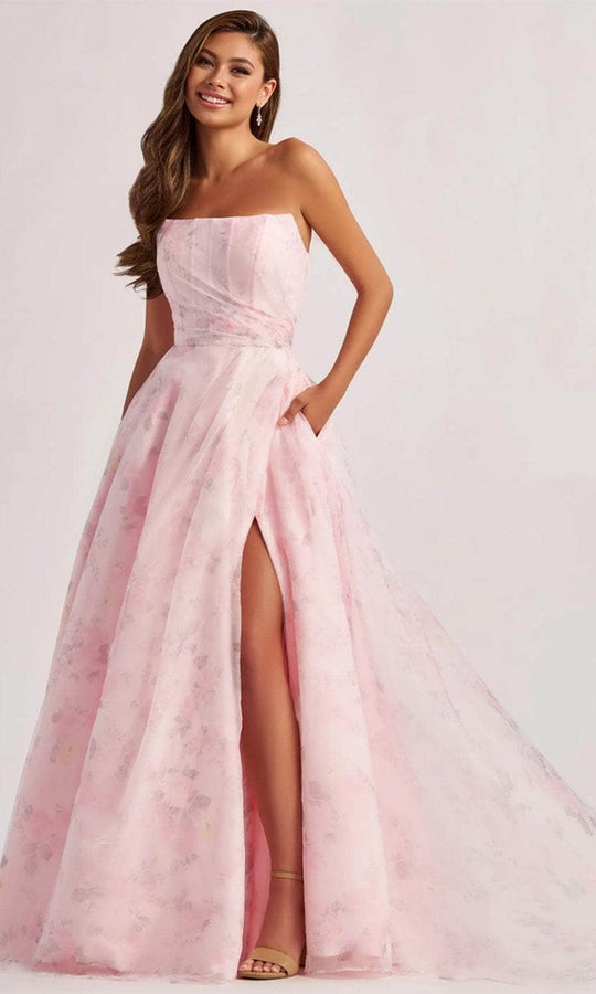 Colette By Daphne CL8635 - Floral Organza Prom Dress