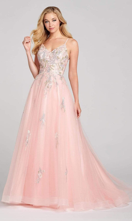 Colette for Mon Cheri - CL12138 Lace Applique Gossamer A-Line Gown