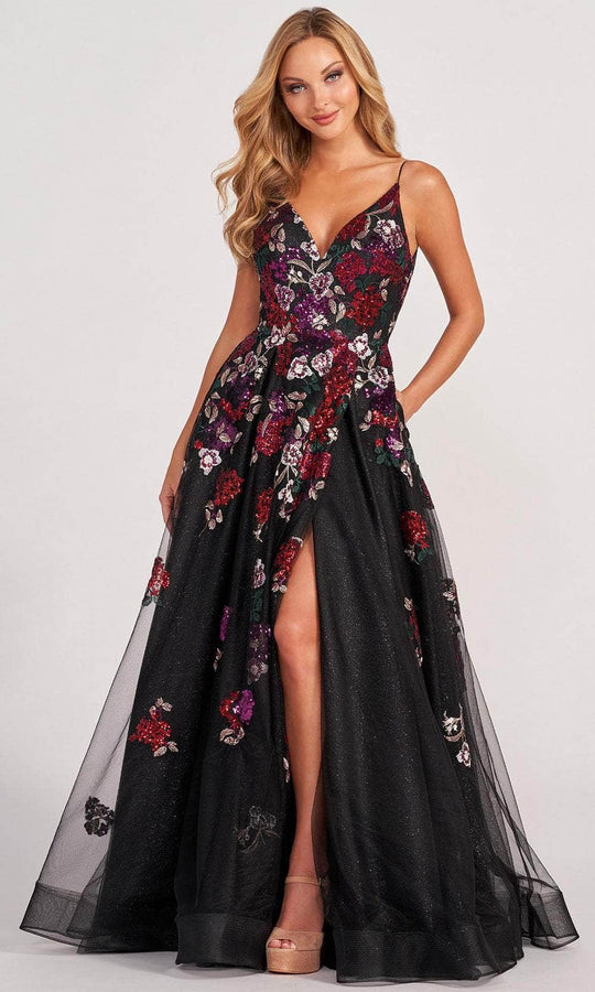 Colette for Mon Cheri CL2069 - Glittery Embroidered Plus Size Prom Dress