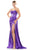 Colors Dress 3102 - Strapless Satin Prom Gown Special Occasion Dress 0 / Purple