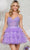 Colors Dress 3346 - Sequin Embroidered V-Neck Cocktail Dress Special Occasion Dress 0 / Lavender