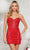 Colors Dress 3364 - Strapless Embroidered Cocktail Dress Cocktail Dresses 0 / Red