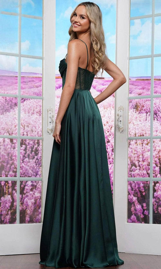 Colors Dress 3431 - Draped Corset Prom Dress- Draped Corset Prom Dress