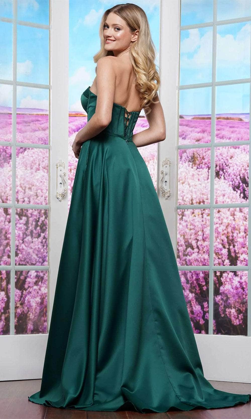 Colors Dress 3434 - Long Satin A-Line Dress