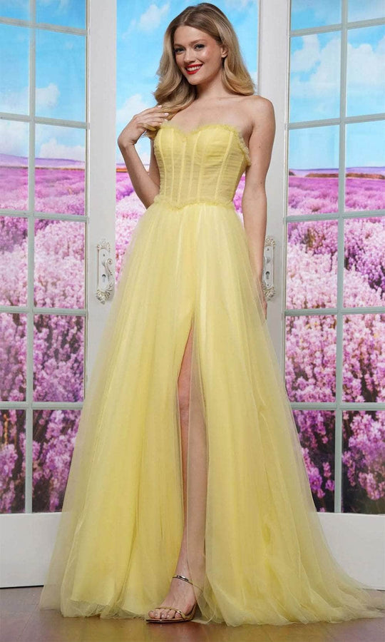 Colors Dress 3486 - Ruffle Trimmed Prom Dress Special Occasion Dress