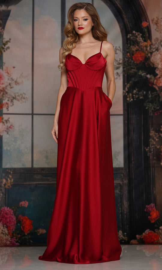 Colors Dress 3743 - Sweetheart Satin A-line Gown