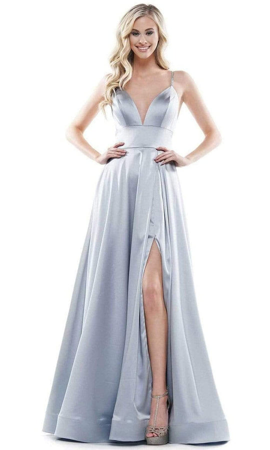 Colors Dress - G968 Strappy Satin A-Line Gown