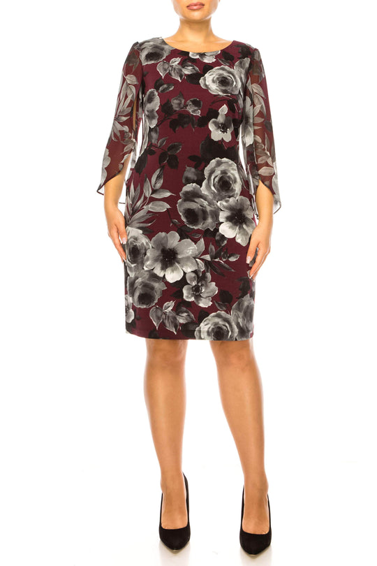 Connected Apparel TMJ37727 - Bateau Sheath Casual Dress