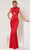Cristallini Serenity CA02 - Cap Sleeve Crisscross Evening Gown Special Occasion Dress XS / Dark Red