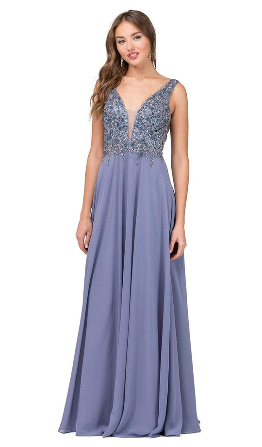 Dancing Queen - Floral Beaded Bodice A-line Dress 2312