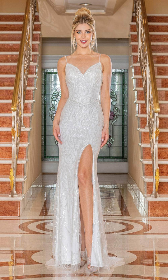 Dancing Queen 0221 - Embroidered Sleeveless Prom Dress