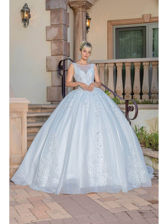 Dancing Queen 0252 - Illusion Neck Sleeveless Ballgown