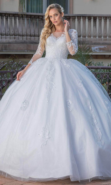 white christmas dresses Tulle Flowers Quinceanera Dresses Sweetheart Ball Gown main image 0