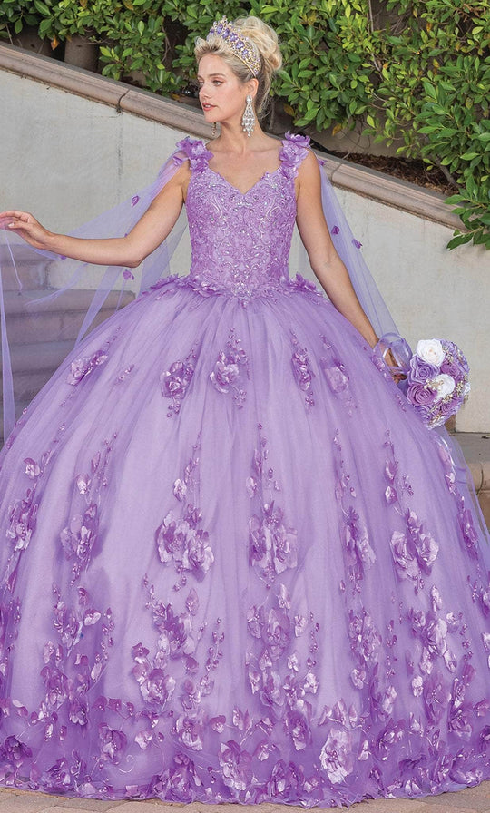 Dancing Queen 1695 - Appliqued Quinceanera Ballgown