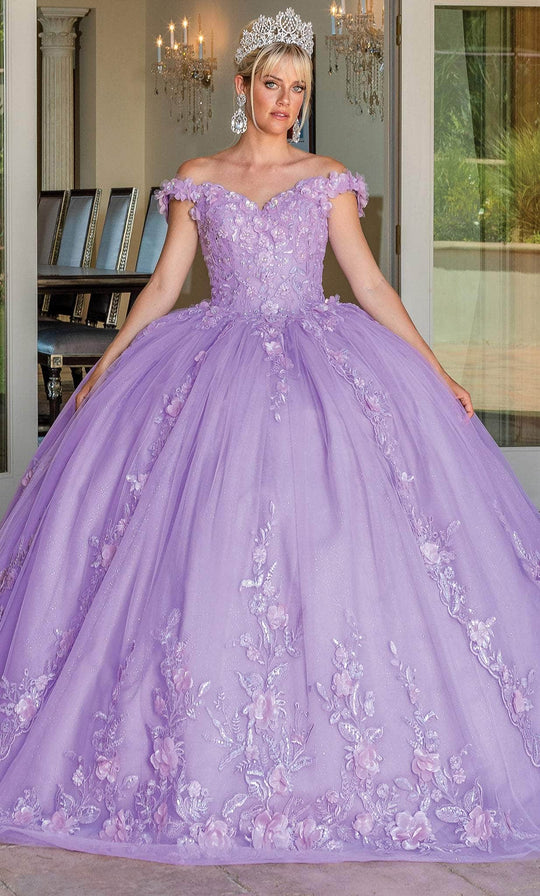 Dancing Queen 1698 - Embellished Off-Shoulder Ballgown