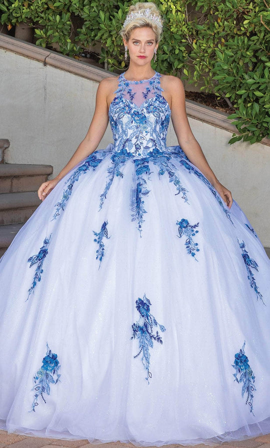 Dancing Queen 1761 - Sleeveless Halter Neck Ballgown