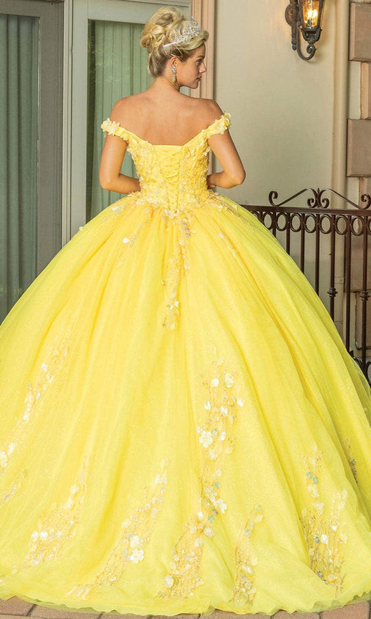 Dancing Queen 1775 - Sweetheart Floral Appliqued Ballgown