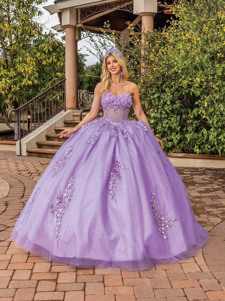 Dancing Queen Danq_1813 - Long Ballgown Dress - Strapless, Beaded