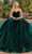 Dancing Queen 1817 - Bead Trimmed Ballgown Ball Gowns XS / Hunter Green