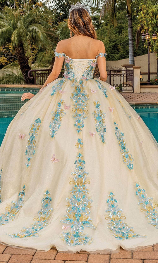 Dancing Queen 1823 - Butterfly Appliqued Sweetheart Ballgown