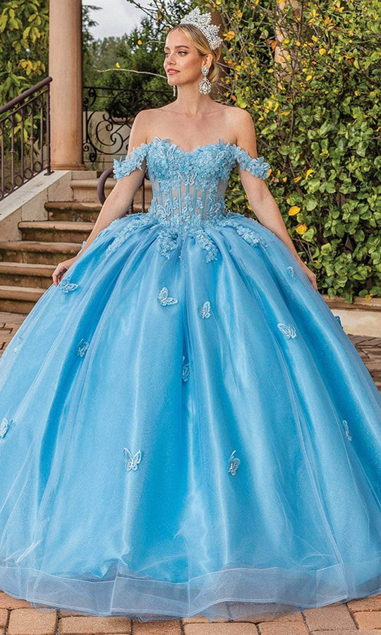 Dancing Queen 1826 - Garden Embroidered Corset Ballgown
