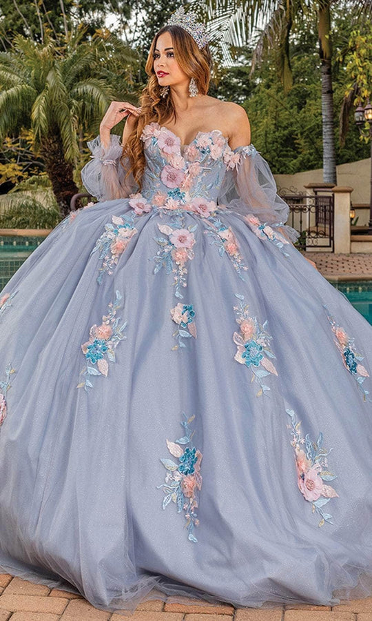 Dancing Queen 1837 - Floral Embellished Ballgown