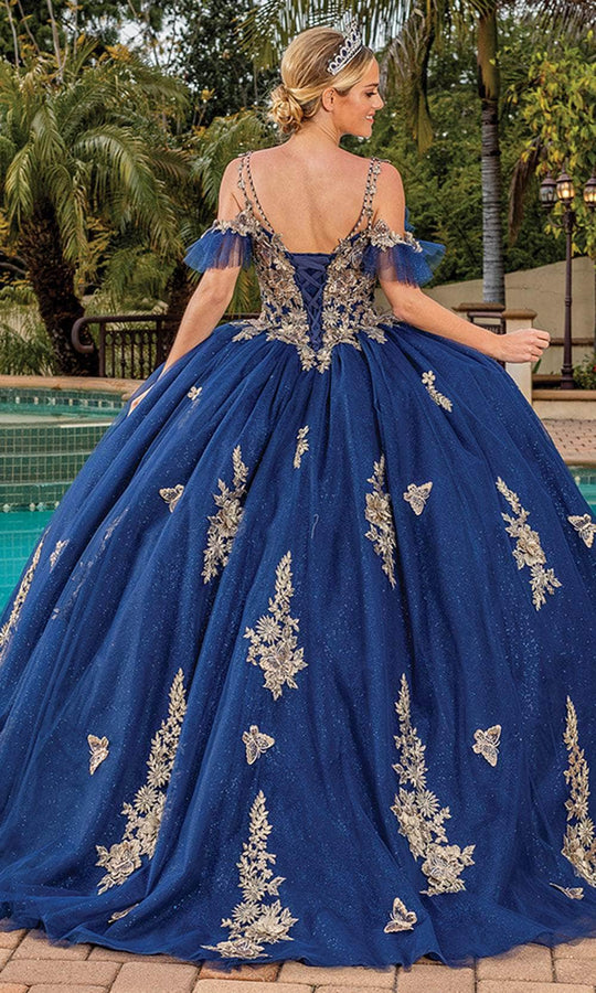 Dancing Queen 1841 - Cold Shoulder Embroidered Ballgown
