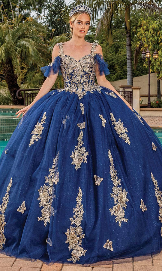 Dancing Queen 1841 - Cold Shoulder Embroidered Ballgown