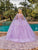 Dancing Queen 1858 - Floral Sheer Cape Gown Special Occasion Dress