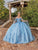 Dancing Queen 1865 - Sheer Sleeve Cape Ballgown Special Occasion Dress