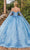 Dancing Queen 1865 - Sheer Sleeve Cape Ballgown Special Occasion Dress