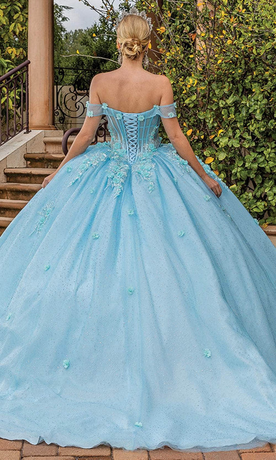 Dancing Queen 1867 - Sheer Corset Applique Ballgown