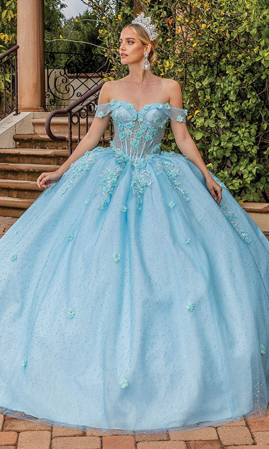 Dancing Queen 1867 - Sheer Corset Applique Ballgown