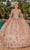 Dancing Queen 1877 - Bow Glitter Ballgown Special Occasion Dress XS / Rose Gold