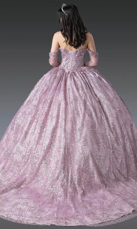 Dancing Queen 1904 - Sequined Bodice Butterfly Appliqued Ballgown