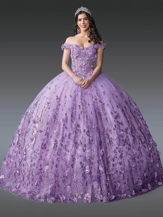 Dancing Queen 1908 - 3D Floral Glitter Ballgown