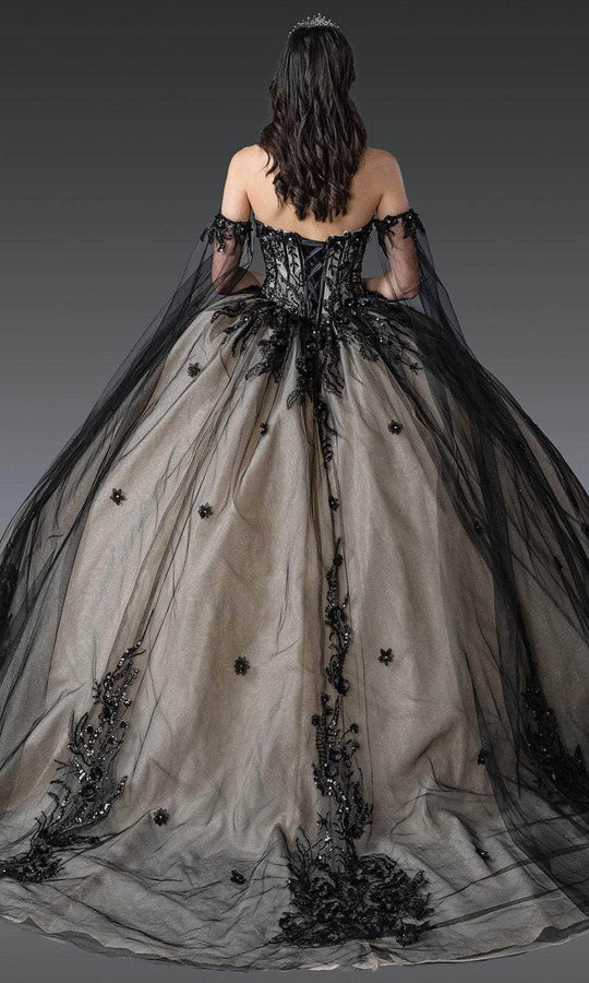 Dancing Queen 1912 - Embroidered Ballgown with Cape Sleeves