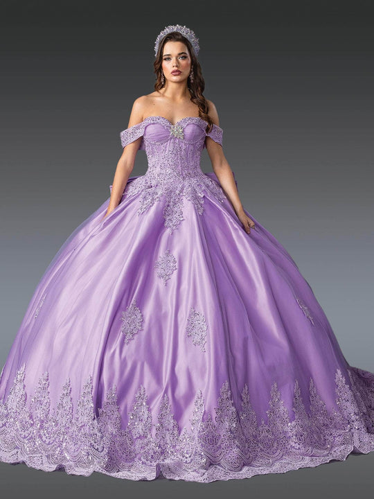 Dancing Queen 1913 - Off Shoulder Floral Embroidered Ballgown