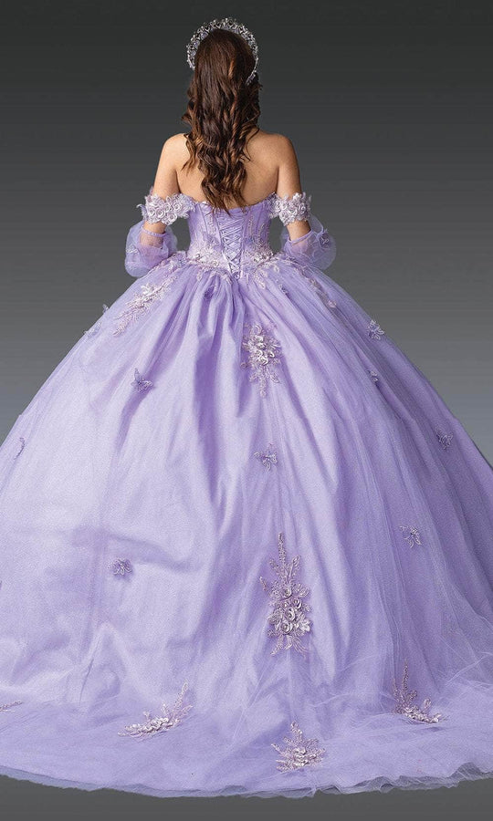 Dancing Queen 1914 - Detachable Puff Sleeve Floral Ballgown