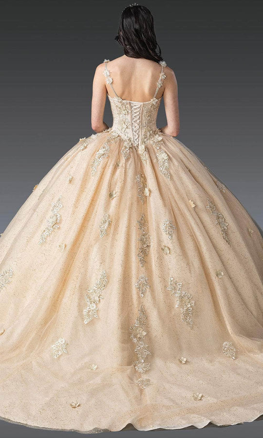 Dancing Queen 1915 - Sleeveless Corset Bodice Floral Ballgown