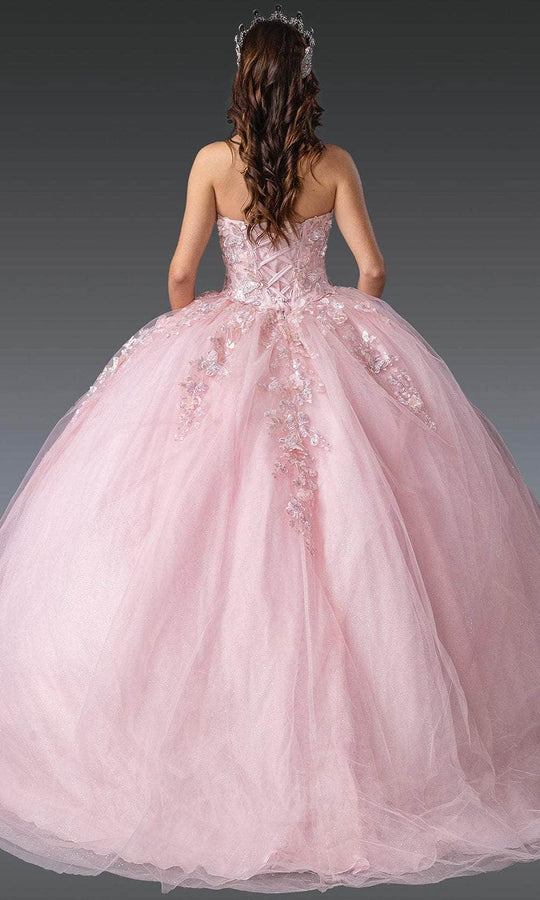 Dancing Queen 1916 - Strapless Appliqued Ballgown