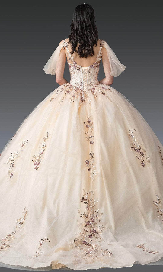 Dancing Queen 1926 - Embellished Corset Ballgown with Puff Sleeve