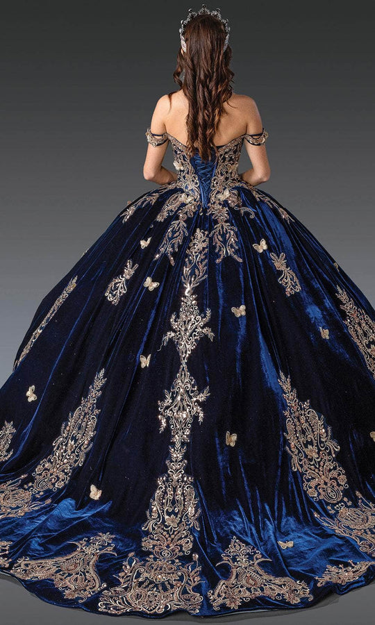 Dancing Queen 1931 - Velvet Butterfly Appliqued Ballgown