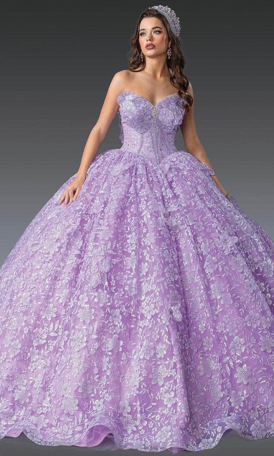 Dancing Queen 1940 - Strapless Glitter Floral Ballgown